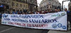 foto  Manifestación en Madrid por el reconocimiento sanitario de la profesión Veterinaria.